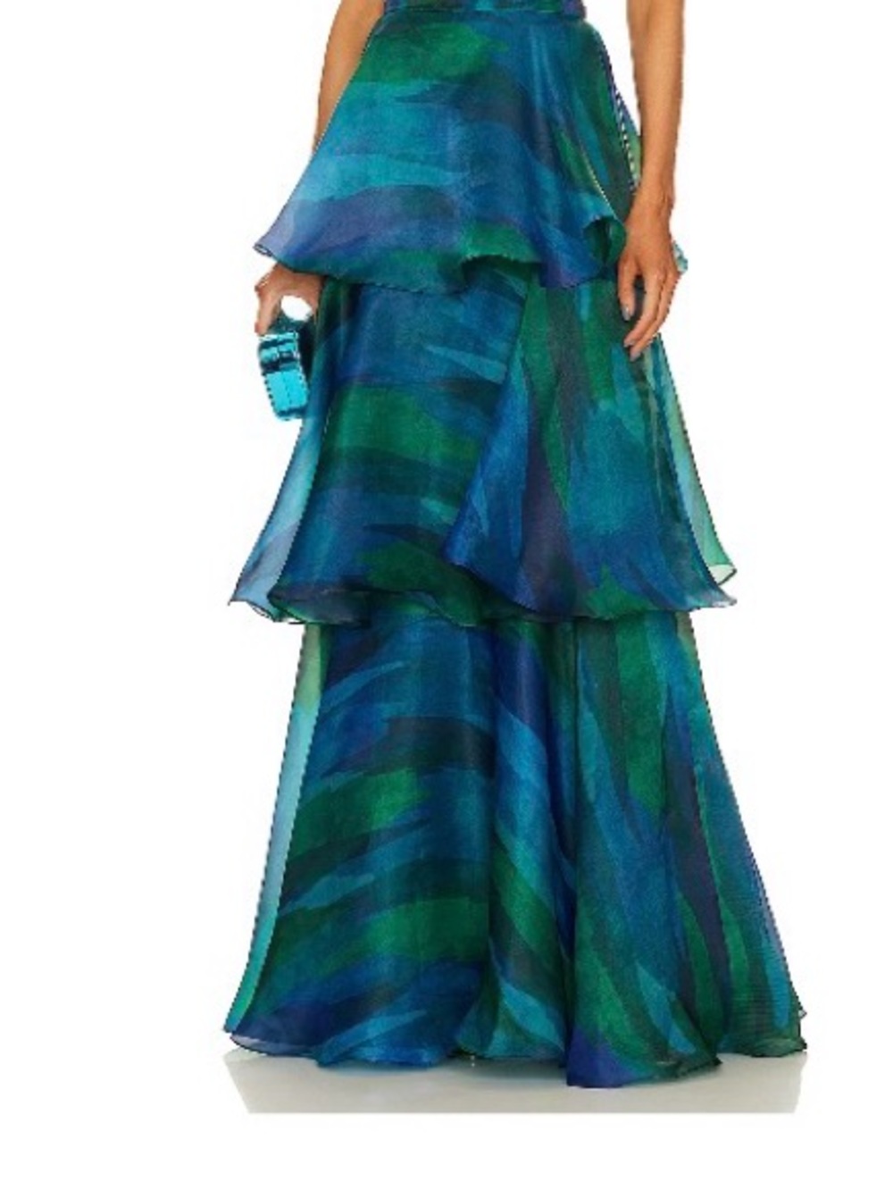 Revolve 2 piece Green Blue Halter Maxi Dress - Picture 2 of 4
